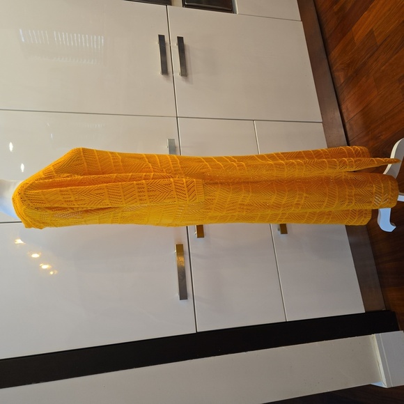 Madison & Hudson V Neck Crochet Maxi Dress Orange Womens Size 1X - Picture 3 of 9